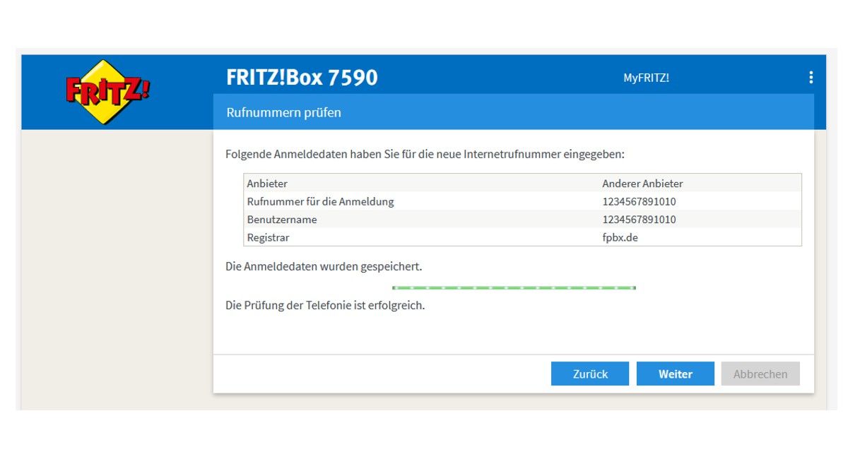 Placetel Cloud Telefonanlage an AVM FritzBox 7590 nutzen und konfigurieren bild 6