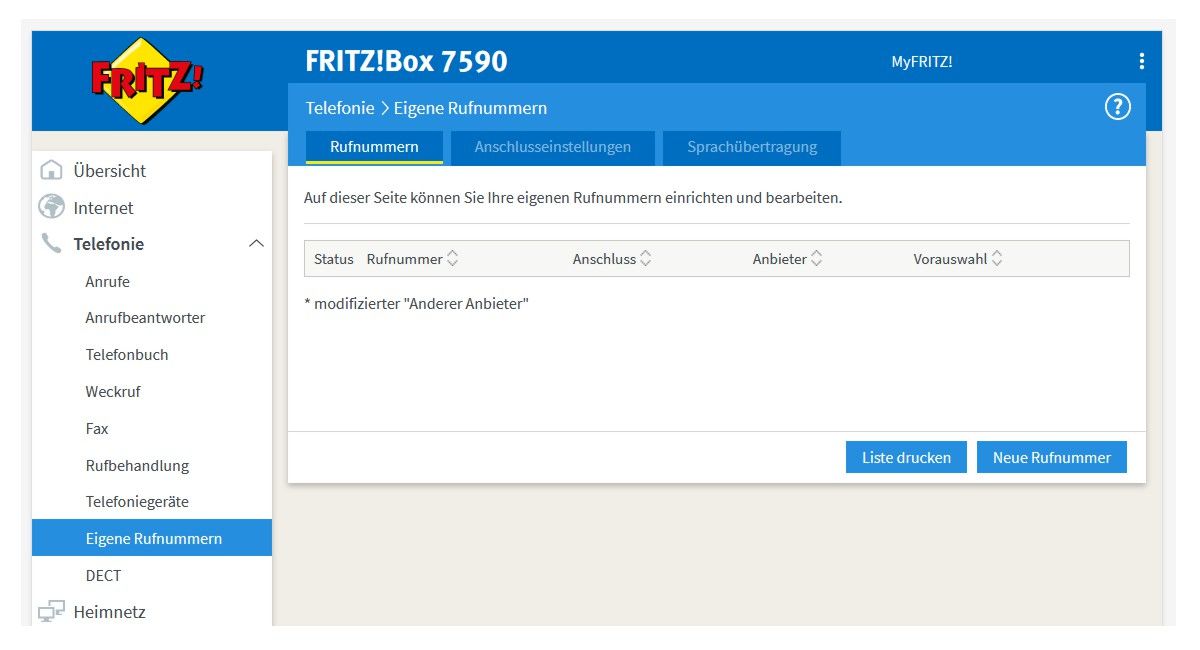 Placetel Cloud Telefonanlage an AVM FritzBox 7590 nutzen und konfigurieren bild 1