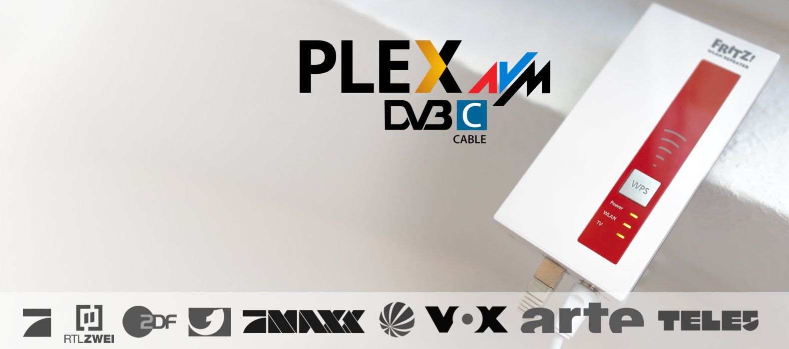 Titelbild PLEX Live TV & DVR mit AVM DVB-C Repeater betreiben